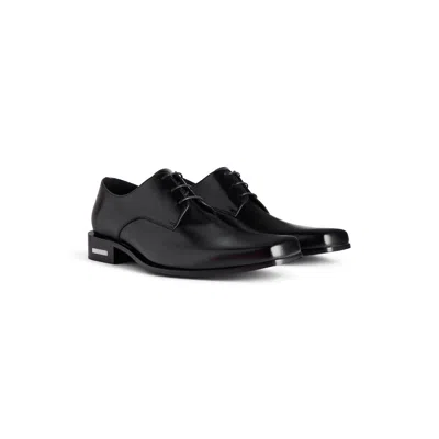 Balenciaga Concorde Leather Derby Shoes In Black