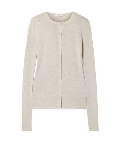 The Row Josette Button Cardigan In Neutral