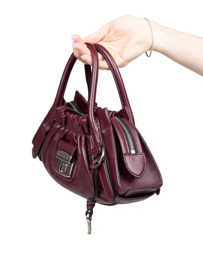 Marc Jacobs Womens Dark Plum Cristina Logo-plaque Leather Satchel Bag In Purple