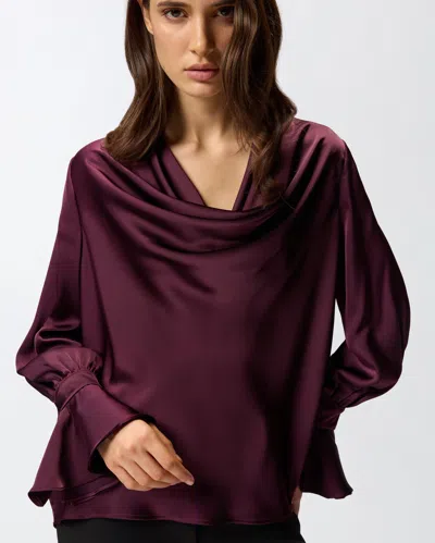Pinko Filipa Draped-neck Blouse In Purple
