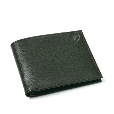 Aspinal Of London 8 Card Billfold Wallet In Green