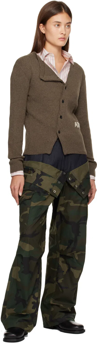 Andersson Bell Brown Hand Stitched Basic Cardigan In Brown