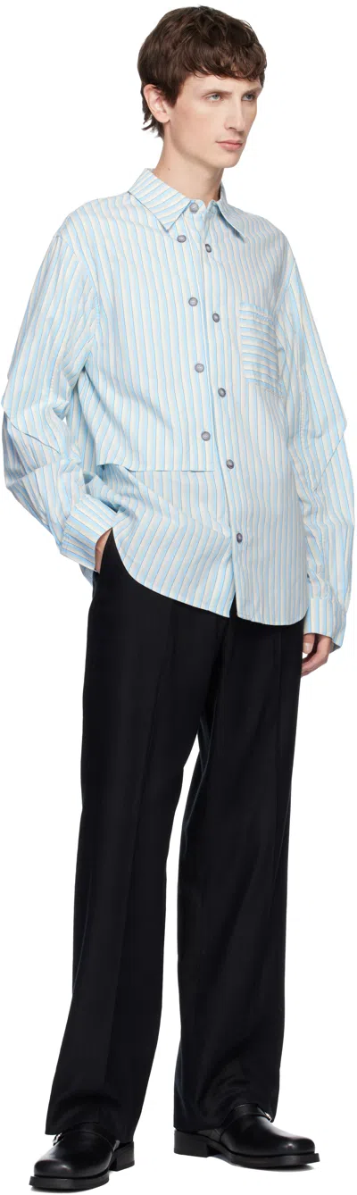 Andersson Bell Stripe-pattern Shirt In Blue