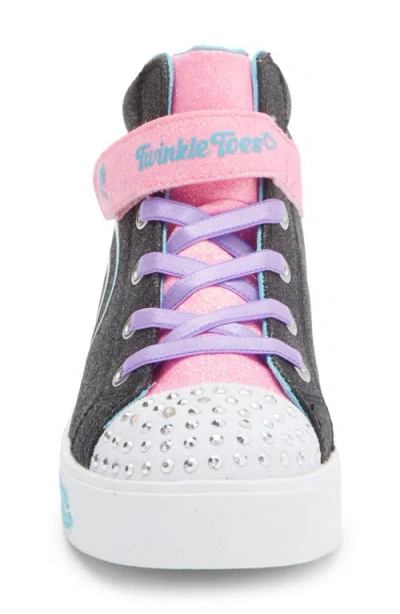 Skechers Kids' Twinkle Toes®: Heart Steps Heart Glow High Top Sneaker In Multi