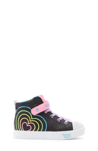 Skechers Kids' Twinkle Toes®: Heart Steps Heart Glow High Top Sneaker In Multi