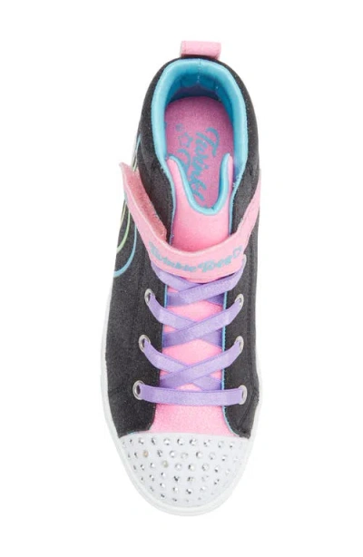 Skechers Kids' Twinkle Toes®: Heart Steps Heart Glow High Top Sneaker In Multi