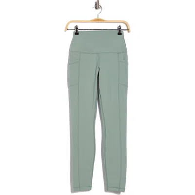 Yogalicious Polarlux Tribeca Fleece Lined Pocket Leggings In Green