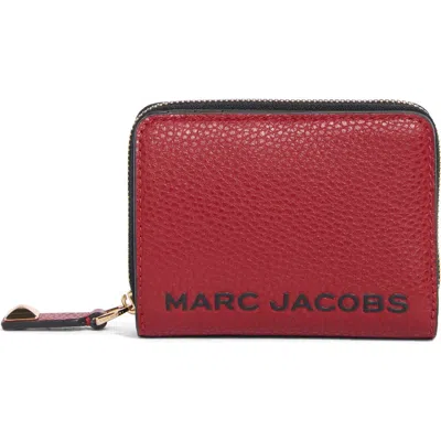 Marc Jacobs Bold Slg Mini Leather Compact Wallet In Red