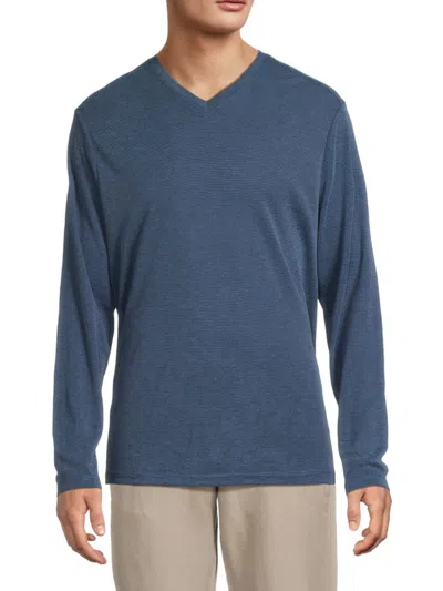 Tommy Bahama Men's Bay Cove Long-sleeve V-neck T-shirt In Blue