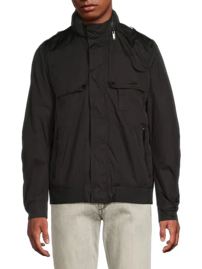 Karl Lagerfeld Men's Hooded Utility Jacket In Black