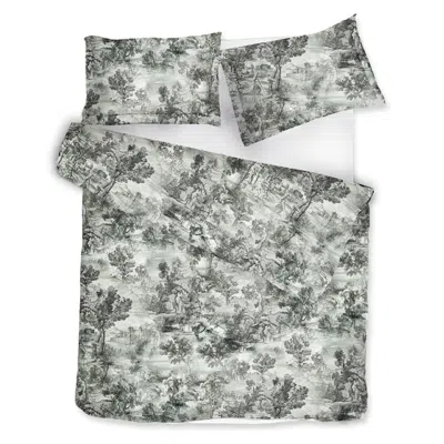 Decoflux Home Green / White Bedding Set The Lover's Tale Moss Uk Single, Us Twin In Multi