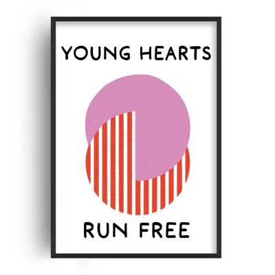 Fanclub Pink / Red Young Hearts Run Free Retro Music Giclée Art Print A2 In Multi