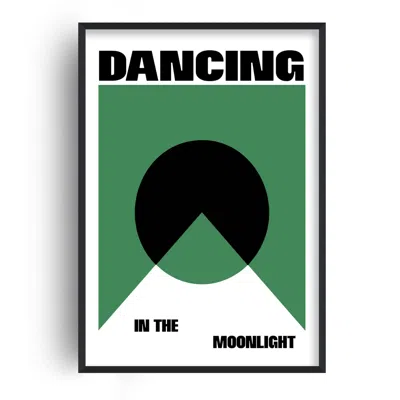 Fanclub Green / Black Dancing In The Moonlight Retro Music Giclée Art Print A2 In Multi