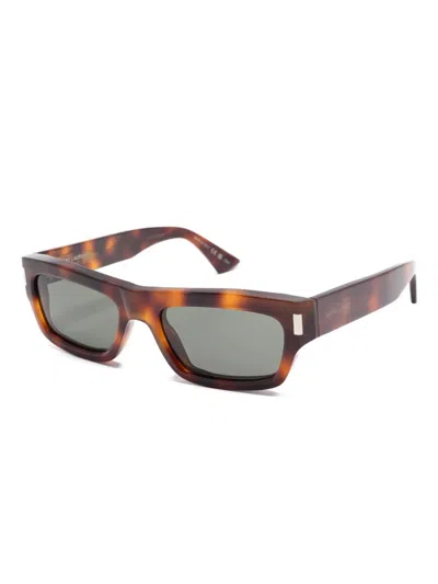 Saint Laurent Rectangle-frame Sunglasses In Multi