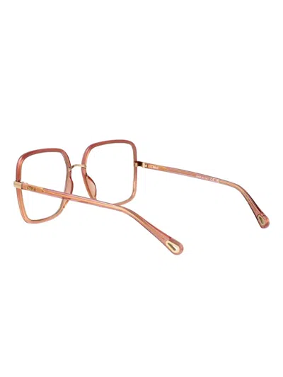 Chloé Oversized-frames Glasses In Gold