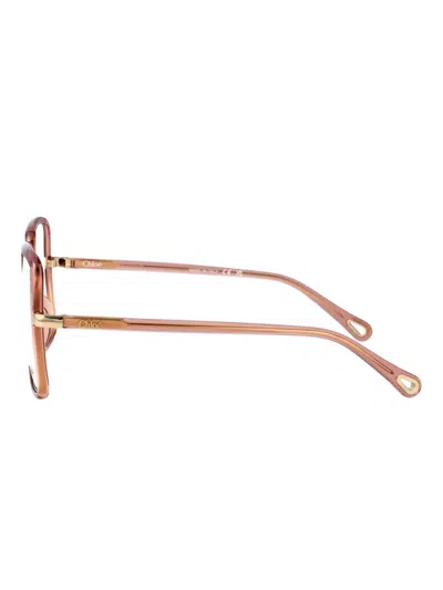 Chloé Oversized-frames Glasses In Gold
