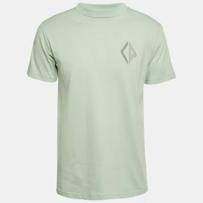 Pre-owned Dior Homme Mint Green Cd Diamond Embroidered Cotton T-shirt Xxs