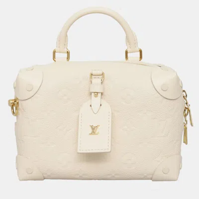 Pre-owned Louis Vuitton Empreinte Petite Malle Souple Bag In White