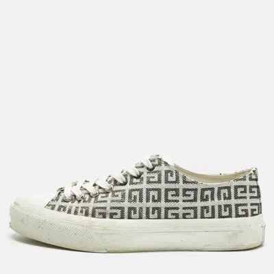 Pre-owned Givenchy White Canvas City Low Top Sneakers Size 42