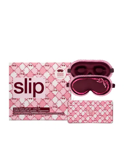 Slip Mulberry Silk Contour Sleep Mask And Travel Pouch In Pink