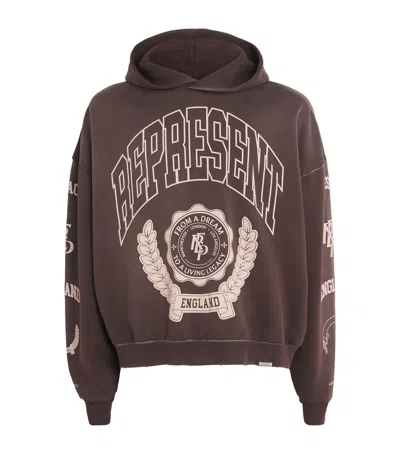 Represent Legacy Crest Hoodie In Burgundy