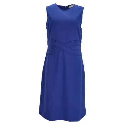 Diane Von Furstenberg Evita Ponte Dress In Blue Viscose In Blue