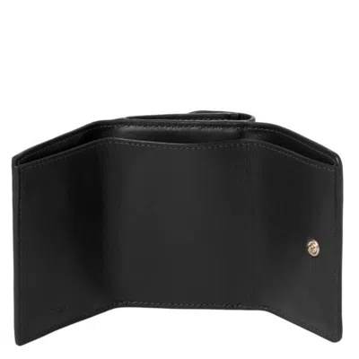 Chloé Chloe Small Tri-fold Leather Wallet In Black