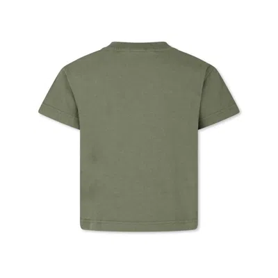 Palm Angels Kids Teddy Bear Cotton T-shirt In Green