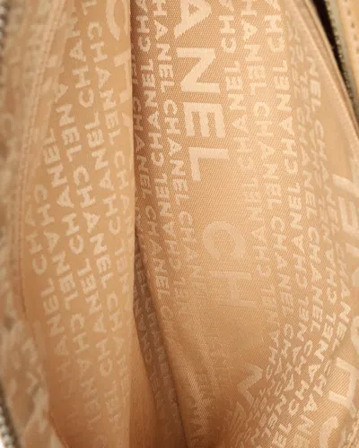 Pre-owned Chanel Caviar Chocolate Bar Boston Bag In Sand