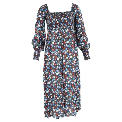 Rixo London Marie Printed Midi Dress In Multicolor Viscose In Multi