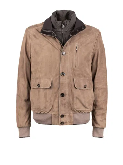 Moorer Button-fastening Flap-pocket Jacket In Brown