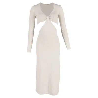 Cult Gaia Jana Cut-out Maxi Dress In White Cotton In White