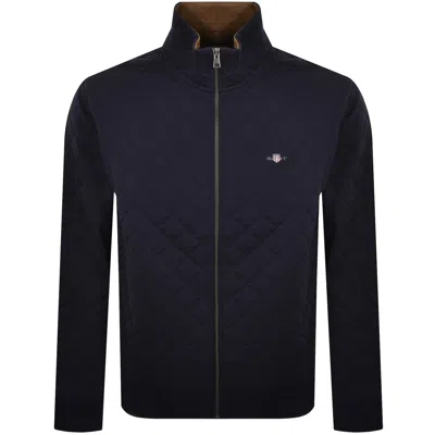 Gant Quilted Cord Collar Jacket Navy In Blue