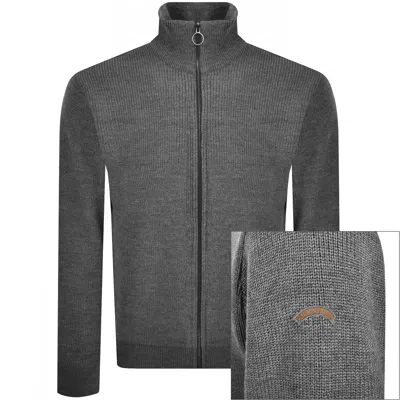 Paul &amp; Shark Paul And Shark Moon Badge Knit Jumper Grey In Gray