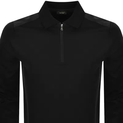 Paul &amp; Shark Paul And Shark Typhoon Aqua Touch Polo Black In Black