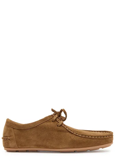 Bally Suede Cleante Driving Shoes In Brown