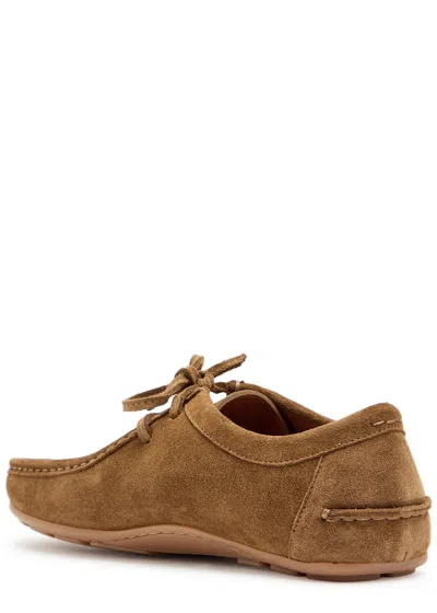 Bally Suede Cleante Driving Shoes In Brown