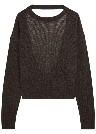 Haikure Blair Cut-out Alpaca-blend Jumper In Brown