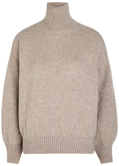Khaite Beige Cashmere Cashmere Sweater In Brown