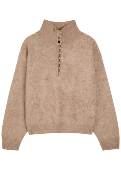 Rag & Bone Jada Cashmere Collared Sweater In Brown