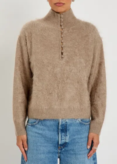 Rag & Bone Jada Cashmere Collared Sweater In Brown