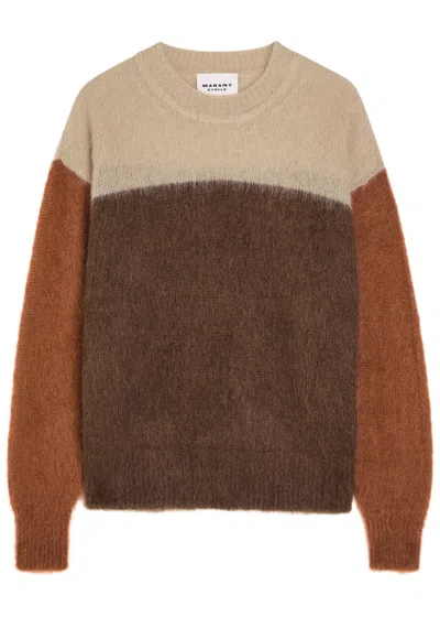 Isabel Marant Étoile Isabel Marant Etoile Multicolor Mohair Blend Madeline Sweater In Brown