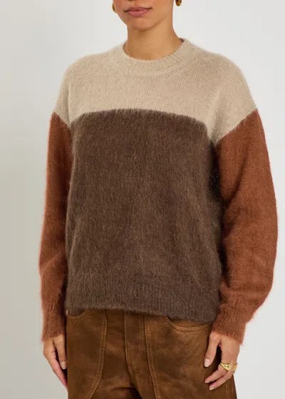Isabel Marant Étoile Isabel Marant Etoile Multicolor Mohair Blend Madeline Sweater In Brown