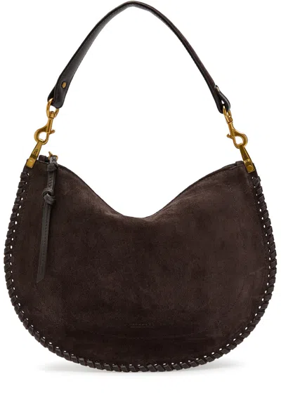 Isabel Marant Suede Shoulder Bag Removable Handle In Brown