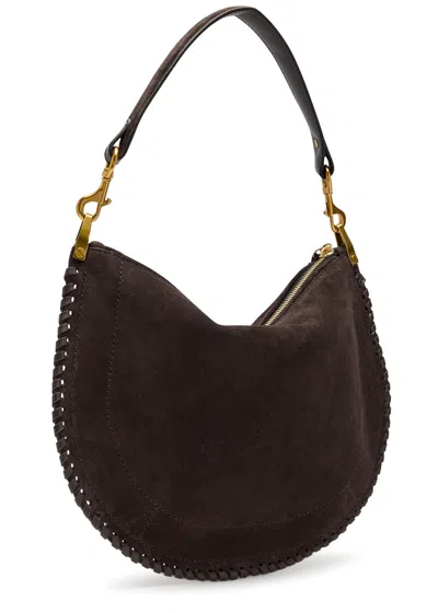 Isabel Marant Suede Shoulder Bag Removable Handle In Brown