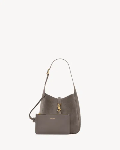 Saint Laurent Small Le 5 A 7 Supple Shoulder Bag In Gray