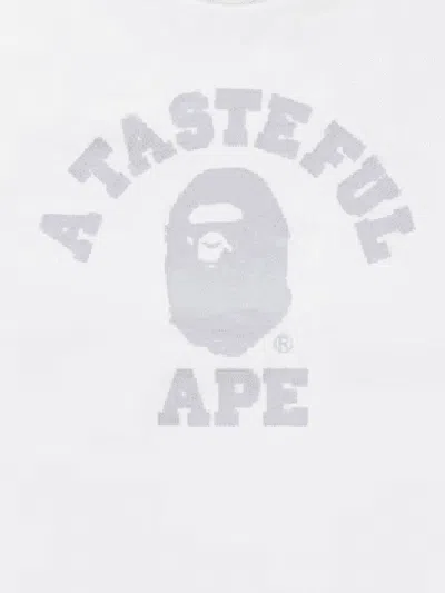 A Bathing Ape X Jjjjound College Short-sleeve T-shirt In White