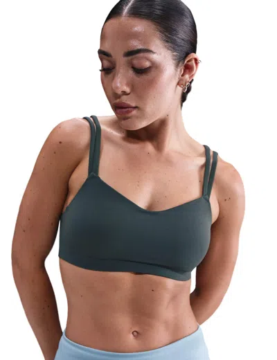 Nike Women's Zenvy Strappy Sports Bra In Green