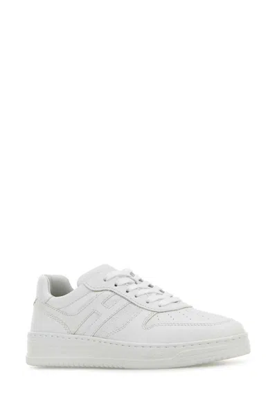 Hogan White Leather H630 Sneakers In White