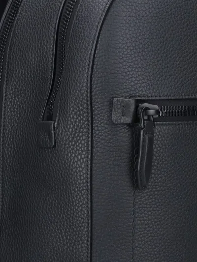 Ferragamo Textured Backpack Adjustable Straps In Black